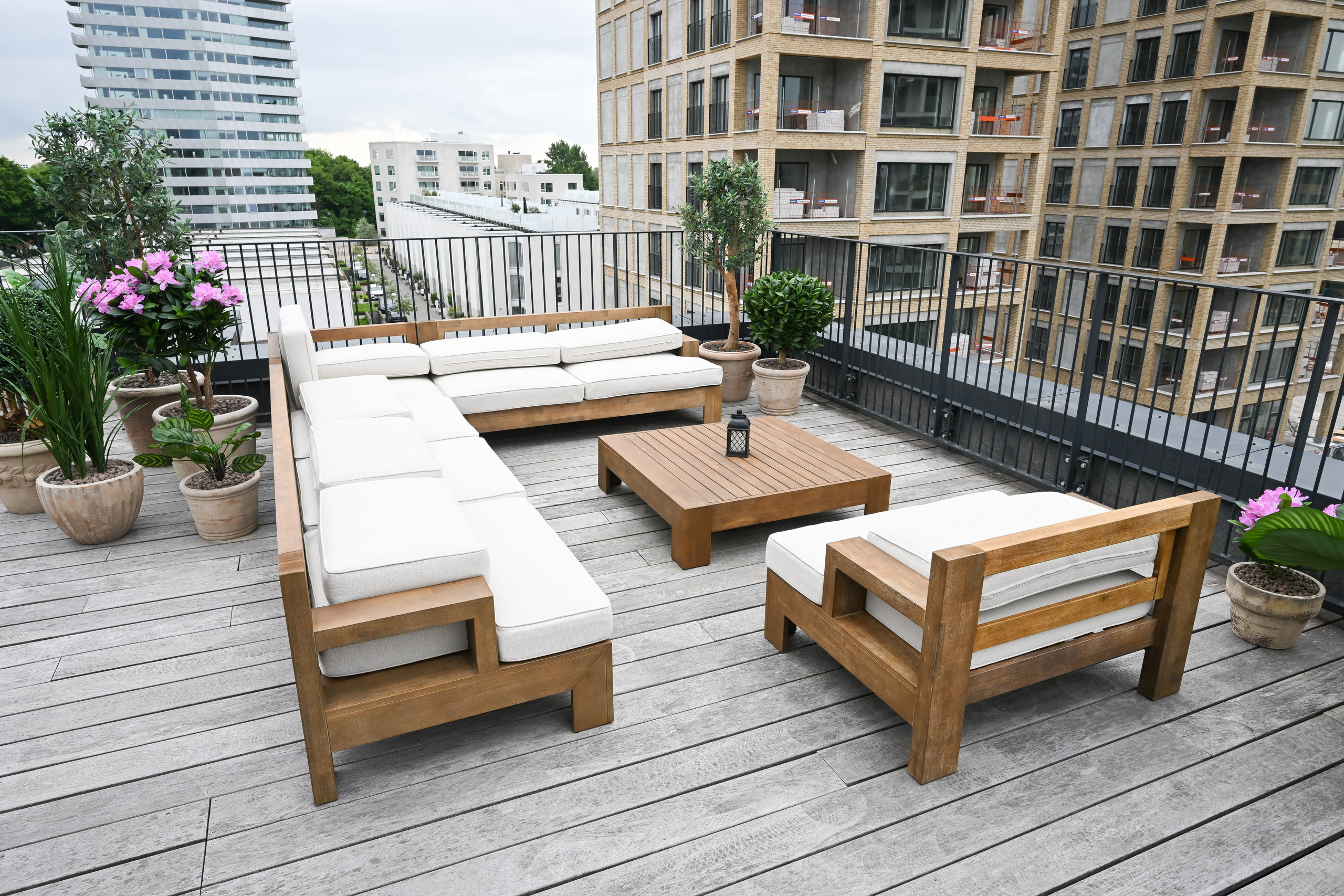 Tagterrasse med loungeområde